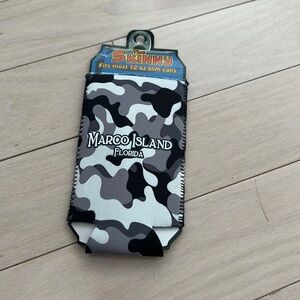Black and White Florida Camo Coozie